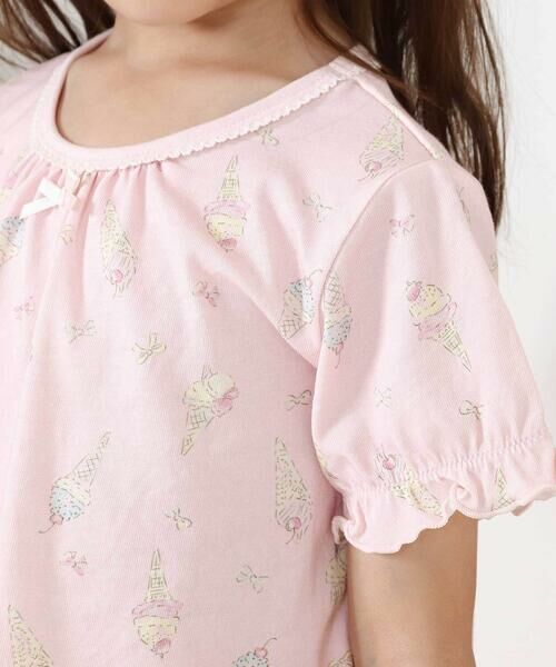 SLAP SLIP / スラップ スリップ ルームウェア | 【スララク/腹巻き一体型/吸汗速乾】みんな快眠!半袖みんみんパジャマ 上下セット(80~130cm) | 詳細7