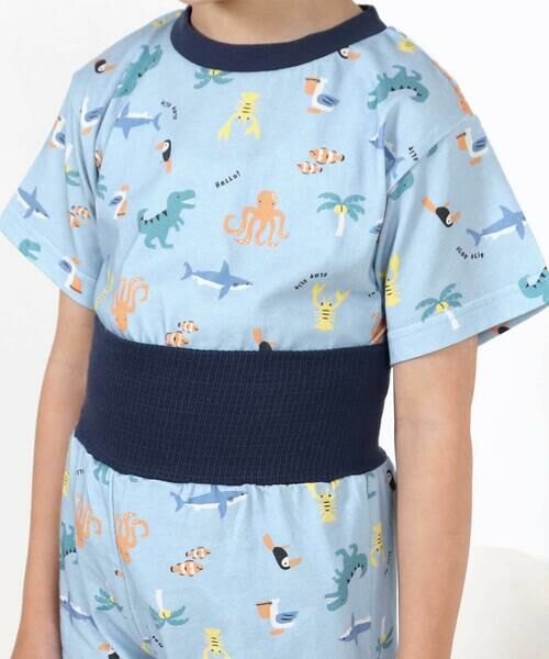 SLAP SLIP / スラップ スリップ ルームウェア | 【スララク/腹巻き一体型/吸汗速乾】みんな快眠!半袖みんみんパジャマ 上下セット(80~130cm) | 詳細12