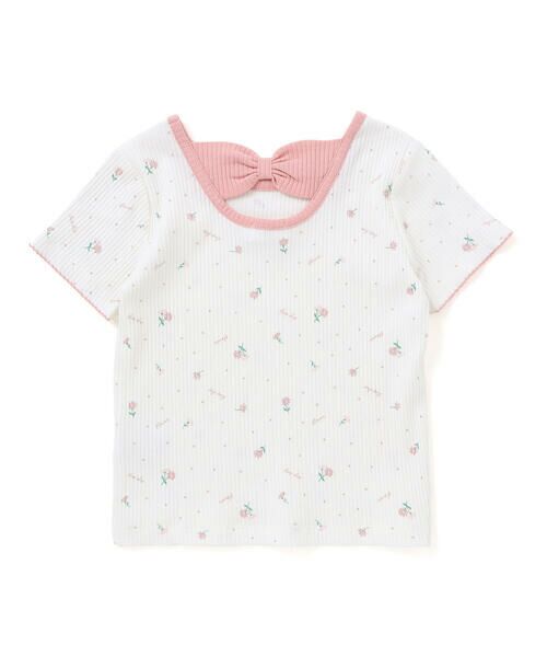 SLAP SLIP / スラップ スリップ Tシャツ | 花柄バックリボンTシャツ(80~130cm) | 詳細2