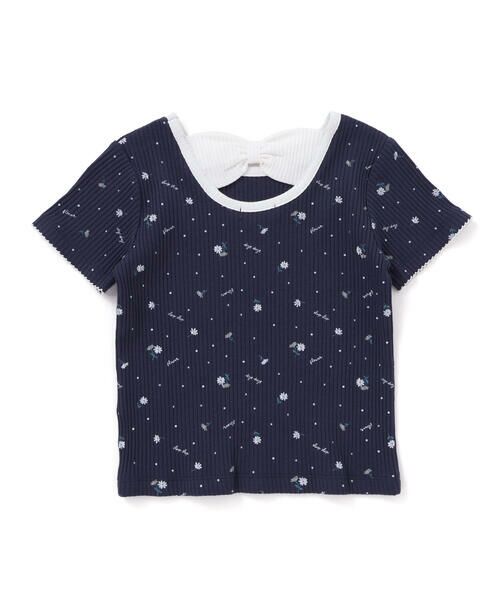 SLAP SLIP / スラップ スリップ Tシャツ | 花柄バックリボンTシャツ(80~130cm) | 詳細5