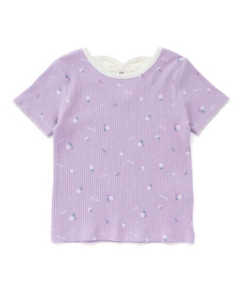 SLAP SLIP / スラップ スリップ Tシャツ | 花柄バックリボンTシャツ(80~130cm) | 詳細12
