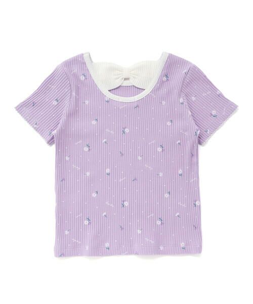 SLAP SLIP / スラップ スリップ Tシャツ | 花柄バックリボンTシャツ(80~130cm) | 詳細13