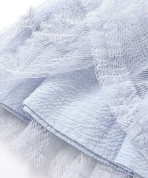 SLAP SLIP / スラップ スリップ Tシャツ | 肩リボンチュールキャミソールドッキングTシャツ(80~130cm) | 詳細4