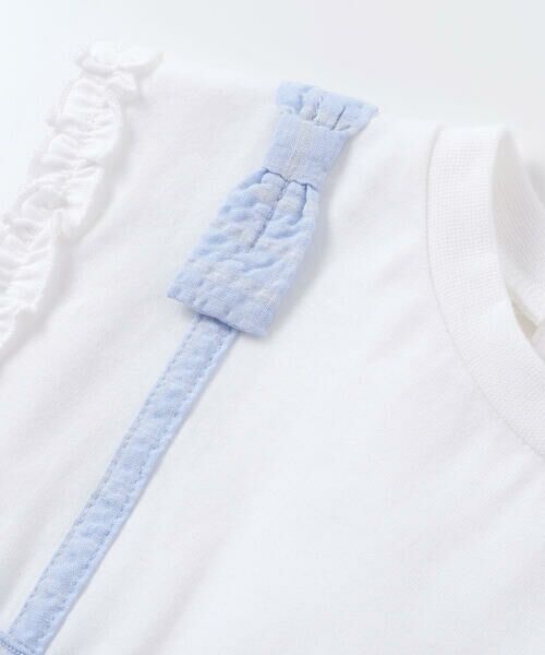 SLAP SLIP / スラップ スリップ Tシャツ | 肩リボンチュールキャミソールドッキングTシャツ(80~130cm) | 詳細2