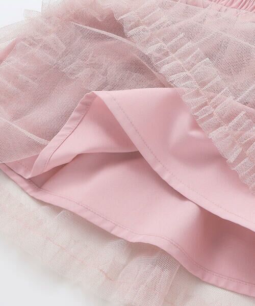 SLAP SLIP / スラップ スリップ Tシャツ | 肩リボンチュールキャミソールドッキングTシャツ(80~130cm) | 詳細18