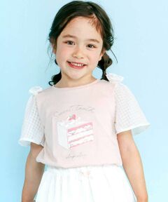 SLAP SLIP / スラップ スリップ Tシャツ | 【吸汗速乾】アイスクリームケーキモチーフリボンシアースリーブTシャツ(80~130cm)