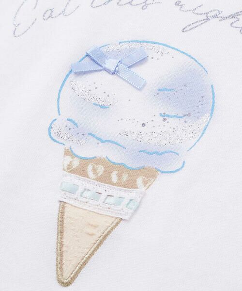SLAP SLIP / スラップ スリップ Tシャツ | 【吸汗速乾】アイスクリームケーキモチーフリボンシアースリーブTシャツ(80~130cm) | 詳細8