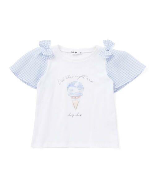 SLAP SLIP / スラップ スリップ Tシャツ | 【吸汗速乾】アイスクリームケーキモチーフリボンシアースリーブTシャツ(80~130cm) | 詳細5