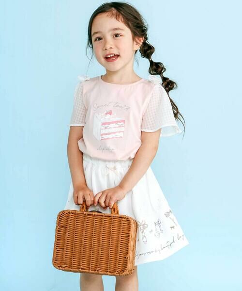 SLAP SLIP / スラップ スリップ Tシャツ | 【吸汗速乾】アイスクリームケーキモチーフリボンシアースリーブTシャツ(80~130cm) | 詳細10