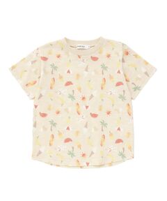 SLAP SLIP / スラップ スリップ Tシャツ | 【吸汗速乾】ビーチ海総柄半袖Tシャツ(80~130cm)