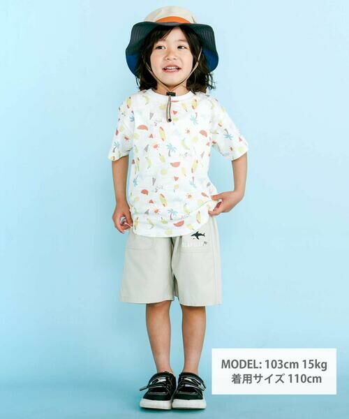 SLAP SLIP / スラップ スリップ Tシャツ | 【吸汗速乾】ビーチ海総柄半袖Tシャツ(80~130cm) | 詳細1