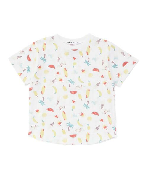 SLAP SLIP / スラップ スリップ Tシャツ | 【吸汗速乾】ビーチ海総柄半袖Tシャツ(80~130cm) | 詳細3