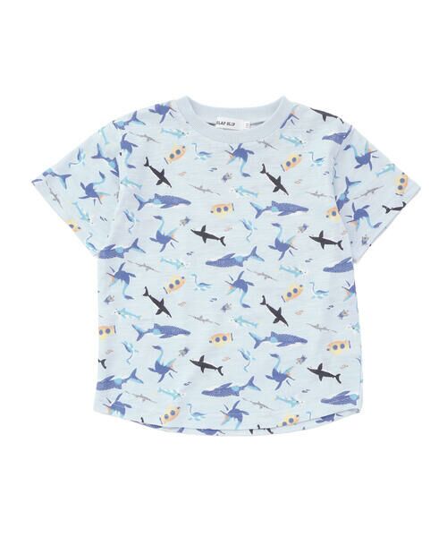 SLAP SLIP / スラップ スリップ Tシャツ | 【吸汗速乾】ビーチ海総柄半袖Tシャツ(80~130cm) | 詳細15