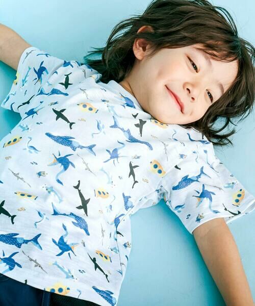 SLAP SLIP / スラップ スリップ Tシャツ | 【吸汗速乾】ビーチ海総柄半袖Tシャツ(80~130cm) | 詳細20