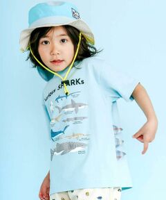 SLAP SLIP / スラップ スリップ Tシャツ | 【吸汗速乾】恐竜サメ図鑑風発泡プリントTシャツ(80~130cm)