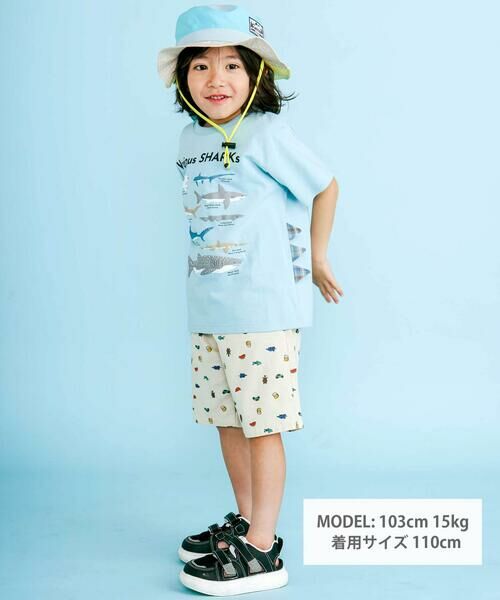 SLAP SLIP / スラップ スリップ Tシャツ | 【吸汗速乾】恐竜サメ図鑑風発泡プリントTシャツ(80~130cm) | 詳細1