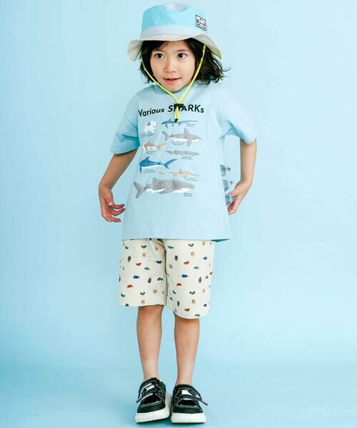 SLAP SLIP / スラップ スリップ Tシャツ | 【吸汗速乾】恐竜サメ図鑑風発泡プリントTシャツ(80~130cm) | 詳細2