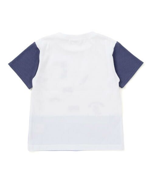 SLAP SLIP / スラップ スリップ Tシャツ | 【吸汗速乾】ポケット付きいろんなモチーフ刺しゅう袖配色Tシャツ(80~130cm) | 詳細2