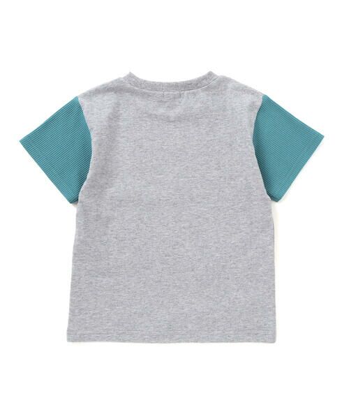 SLAP SLIP / スラップ スリップ Tシャツ | 【吸汗速乾】ポケット付きいろんなモチーフ刺しゅう袖配色Tシャツ(80~130cm) | 詳細10