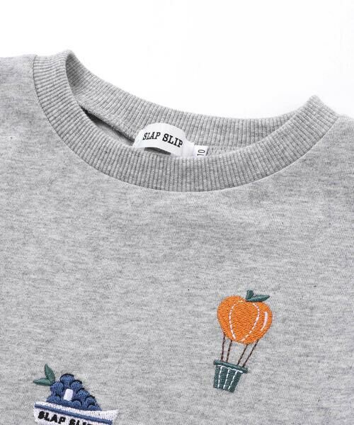 SLAP SLIP / スラップ スリップ Tシャツ | 【吸汗速乾】ポケット付きいろんなモチーフ刺しゅう袖配色Tシャツ(80~130cm) | 詳細11