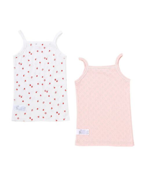 SLAP SLIP / スラップ スリップ その他インナー・ルームウェア | 【スララク/吸汗速乾】綿100%汗とムレにサラば！ときめきサラッとキャミソール2枚セット(80~130cm) | 詳細2