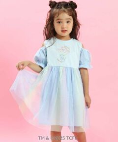 SLAP SLIP / スラップ スリップ ミニ丈・ひざ丈ワンピース | 【ケアベア×SLAP SLIP】キラキラプリント肩あきチュールワンピース(100~130cm)