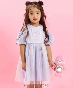 SLAP SLIP / スラップ スリップ ミニ丈・ひざ丈ワンピース | 【ケアベア×SLAP SLIP】キラキラプリント肩あきチュールワンピース(100~130cm)