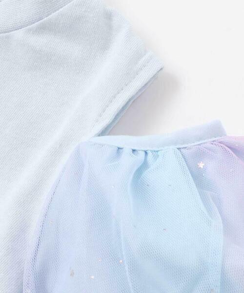 SLAP SLIP / スラップ スリップ ミニ丈・ひざ丈ワンピース | 【ケアベア×SLAP SLIP】キラキラプリント肩あきチュールワンピース(100~130cm) | 詳細8