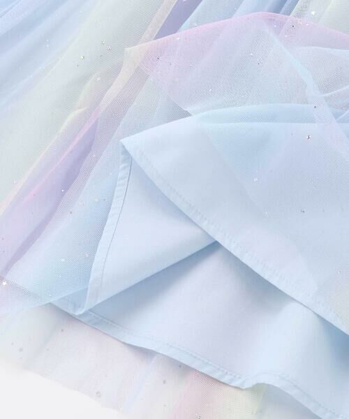 SLAP SLIP / スラップ スリップ ミニ丈・ひざ丈ワンピース | 【ケアベア×SLAP SLIP】キラキラプリント肩あきチュールワンピース(100~130cm) | 詳細10