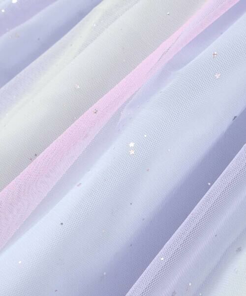 SLAP SLIP / スラップ スリップ ミニ丈・ひざ丈ワンピース | 【ケアベア×SLAP SLIP】キラキラプリント肩あきチュールワンピース(100~130cm) | 詳細12