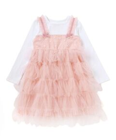 SLAP SLIP / スラップ スリップ ミニ丈・ひざ丈ワンピース | 【お揃い】スカラップチュールスカートドッキングワンピース(80~130cm)