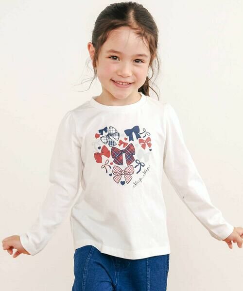 SLAP SLIP / スラップ スリップ セットアップ | 【お揃い】チェックティアードキャミソール+フロントプリント長袖カットソー2点セット(90~130cm) | 詳細3