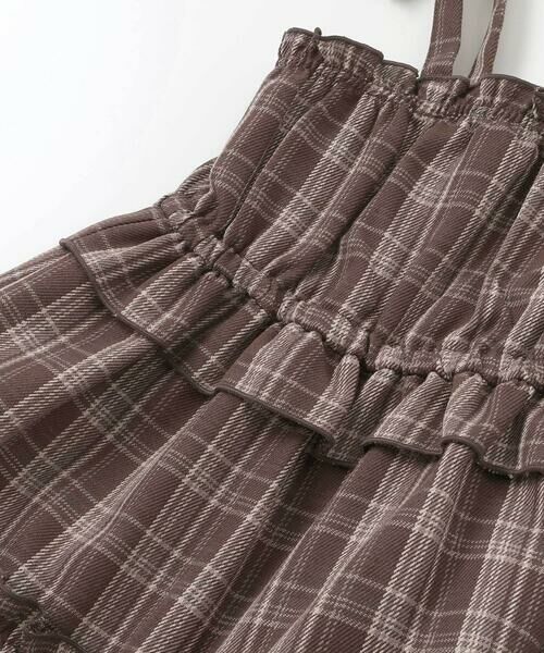 SLAP SLIP / スラップ スリップ セットアップ | 【お揃い】チェックティアードキャミソール+フロントプリント長袖カットソー2点セット(90~130cm) | 詳細16