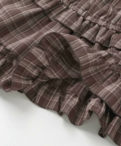 SLAP SLIP / スラップ スリップ セットアップ | 【お揃い】チェックティアードキャミソール+フロントプリント長袖カットソー2点セット(90~130cm) | 詳細17