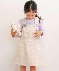 SLAP SLIP / スラップ スリップ ミニ・ひざ丈スカート | デニムツイル総柄ジャンパースカート(80~130cm)