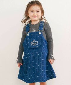 SLAP SLIP / スラップ スリップ ミニ・ひざ丈スカート | デニムツイル総柄ジャンパースカート(80~130cm)