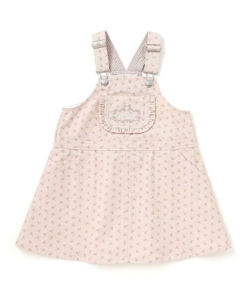 SLAP SLIP / スラップ スリップ ミニ・ひざ丈スカート | デニムツイル総柄ジャンパースカート(80~130cm) | 詳細3