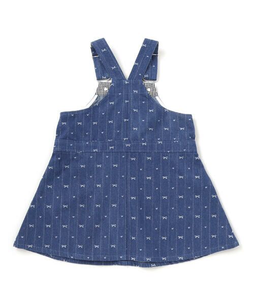 SLAP SLIP / スラップ スリップ ミニ・ひざ丈スカート | デニムツイル総柄ジャンパースカート(80~130cm) | 詳細10