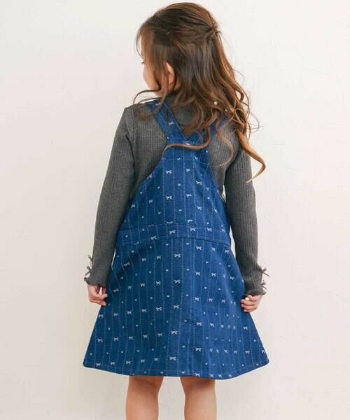 SLAP SLIP / スラップ スリップ ミニ・ひざ丈スカート | デニムツイル総柄ジャンパースカート(80~130cm) | 詳細7