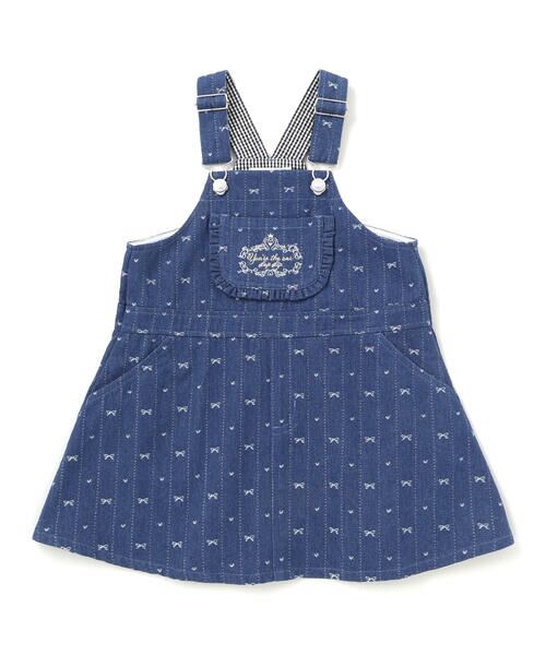 SLAP SLIP / スラップ スリップ ミニ・ひざ丈スカート | デニムツイル総柄ジャンパースカート(80~130cm) | 詳細9
