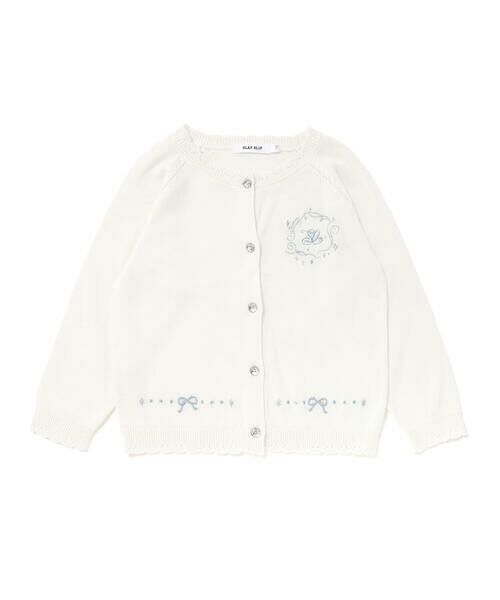 SLAP SLIP / スラップ スリップ カーディガン・ボレロ | ジュエル風ボタン縁スカラップニットカーディガン(90~130cm) | 詳細6