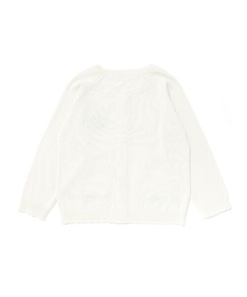 SLAP SLIP / スラップ スリップ カーディガン・ボレロ | ジュエル風ボタン縁スカラップニットカーディガン(90~130cm) | 詳細7