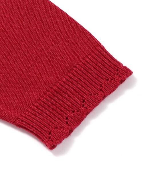 SLAP SLIP / スラップ スリップ カーディガン・ボレロ | ジュエル風ボタン縁スカラップニットカーディガン(90~130cm) | 詳細14