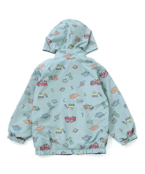 SLAP SLIP / スラップ スリップ テーラードジャケット | 肩切り替え無地総柄リバーシブルタフタジャケット(80~130cm) | 詳細5