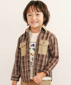 SLAP SLIP / スラップ スリップ シャツ・ブラウス | 【お揃い】ツイル胸ポケットチェックシャツ(80~130cm)