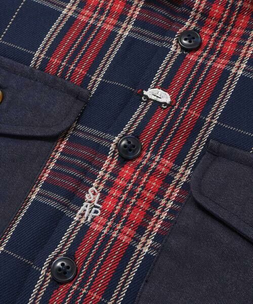 SLAP SLIP / スラップ スリップ シャツ・ブラウス | 【お揃い】ツイル胸ポケットチェックシャツ(80~130cm) | 詳細11