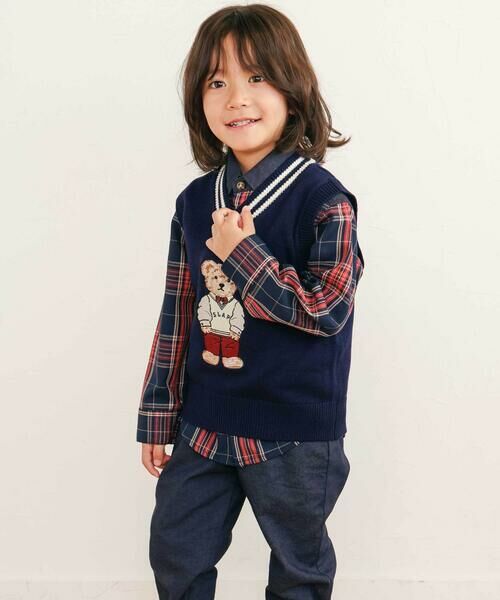 SLAP SLIP / スラップ スリップ シャツ・ブラウス | 【お揃い】ツイル胸ポケットチェックシャツ(80~130cm) | 詳細2