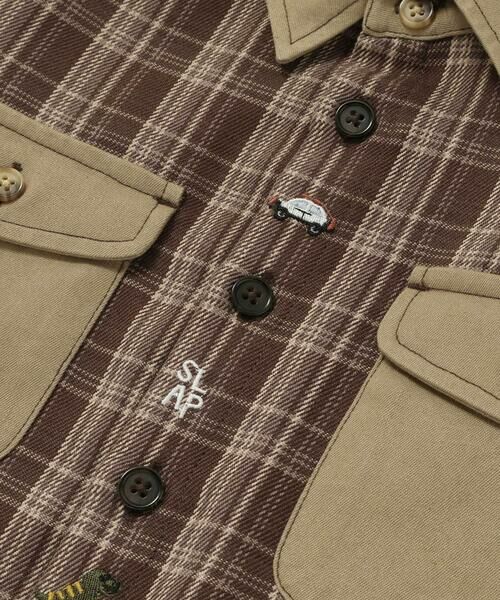 SLAP SLIP / スラップ スリップ シャツ・ブラウス | 【お揃い】ツイル胸ポケットチェックシャツ(80~130cm) | 詳細18