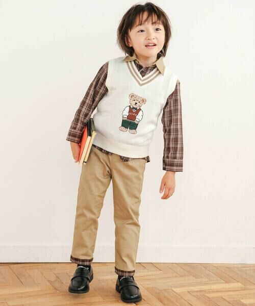 SLAP SLIP / スラップ スリップ シャツ・ブラウス | 【お揃い】ツイル胸ポケットチェックシャツ(80~130cm) | 詳細15