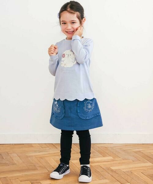 SLAP SLIP / スラップ スリップ ミニ・ひざ丈スカート | キラキラ刺しゅうフリルポケットスカッツ(80~120cm) | 詳細2